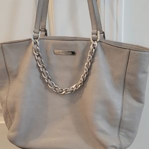 MICHAEL KORSHarper Grey Saffiano Leather Tote
